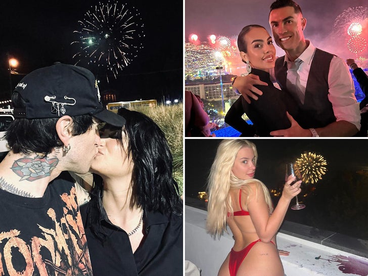 Famous Faces Under Fireworks -- Bangin'!